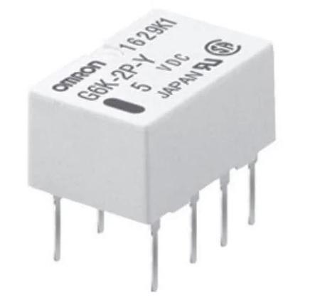 G6K-2P-5DC Omron, 5V dc Coil Non-Latching Relay DPDT, 1A Switching Current PCB Mount, G6K-2P 5DC