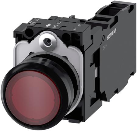 3SU1102-0AB20-1FA0 Siemens SIRIUS ACT 3SU11 Series Illuminated Push Button Complete Unit, Panel Mount, 22mm Cutout, SPDT