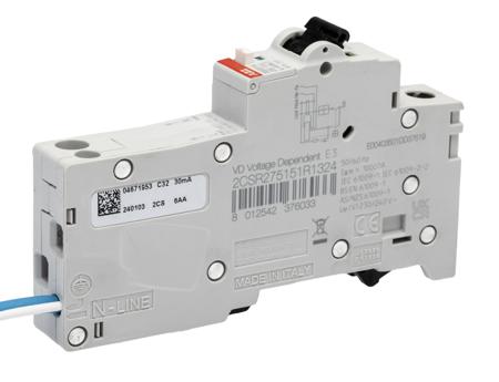 2CSR275151R1324--DSE201-M-C32-A30---N-Blue ABB Type C RCBO - 1+N, 10 kA Breaking Capacity, 32A Current Rating, DSE201 M Series