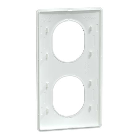S320724 Schneider Electric White, 2 Gang, Ovalis C Series