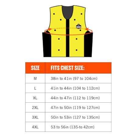 12673 Ergodyne Black, Yellow Lightweight Hi Vis Vest, M