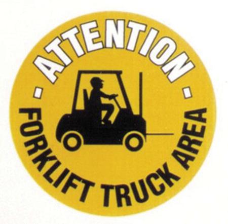 873-5921 RS PRO Self-Adhesive Fork Lift Hazard Hazard Warning Sign (English)
