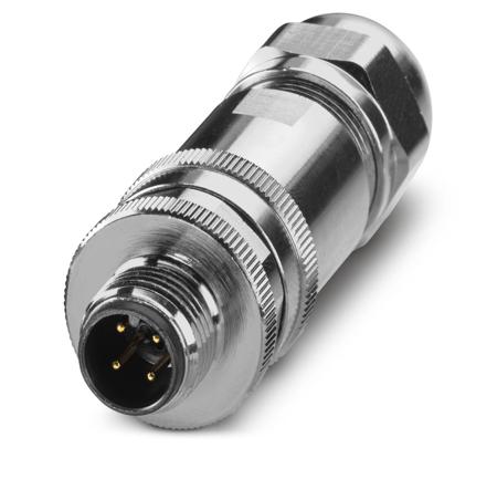 1693830 Phoenix Contact Circular Connector, 4 Contacts, Cable, M12 Connector, Plug, Male, IP67, SACC Series