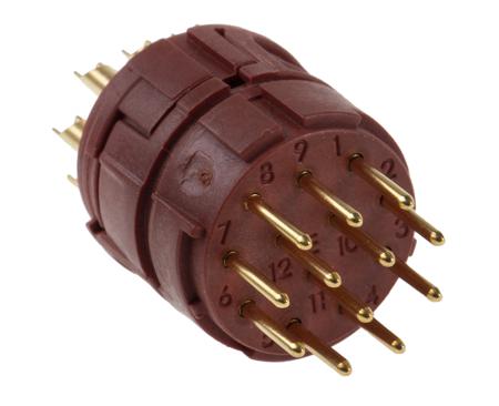 72004000---73002720 Lapp EPIC Circular Series, 12 Pole Panel Mount Circular Connector, with Male Contacts