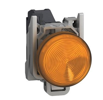 XB4BVBM5GEX Schneider Electric, Harmony, Fixed Orange LED Pilot Light, 22mm Cutout, IP65, Round, 240V
