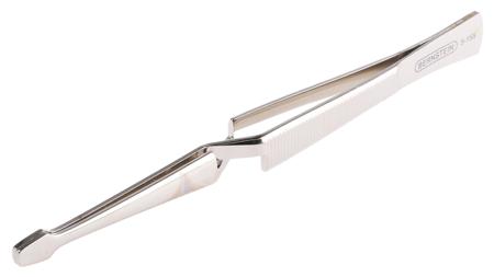 5-155 Bernstein 160 mm, Nickel Plated Steel, Serrated, Tweezers