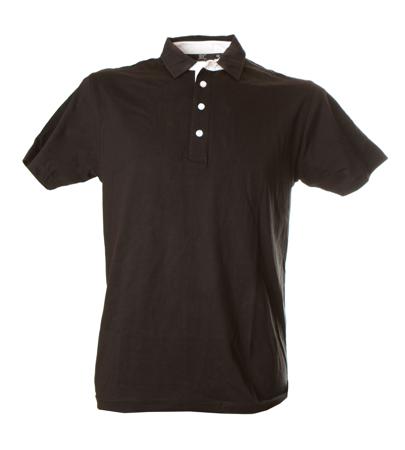 988403-L-BLACK JRC 988403 Black 100% Cotton Polo Shirt, UK- L, EUR- L