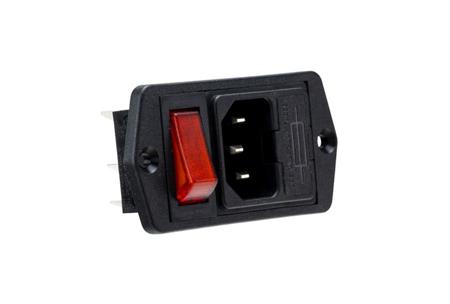 BVA01/Z0000/02 Bulgin C14 Panel Mount IEC Connector Male, 10A, 250 V, Fuse Size 5 x 20mm