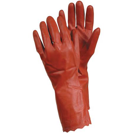 8170-7 Tegera TEGERA Red PVC Chemical Resistant Work Gloves, Size 7