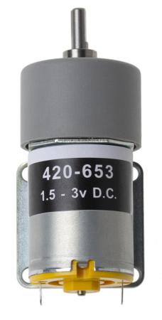 420-653 RS PRO Brushed Geared DC Geared Motor, 1.7 W, 3 V dc, 12 Ncm, 29 rpm, 4mm Shaft Diameter