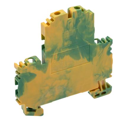 1041620000 Weidmuller  WDK Series Green/Yellow, 2.5mm², Double-Level, Screw Termination, ATEX, IECEx