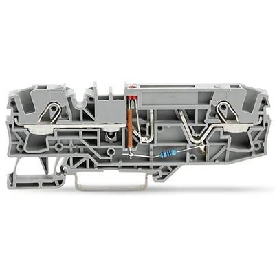 2006-1681-1000-434 WAGO2006-1681/1000-434 TOPJOB S Series Fuse Terminal Block, 6mm², 1-Level, Push In Termination, Fused, CSA
