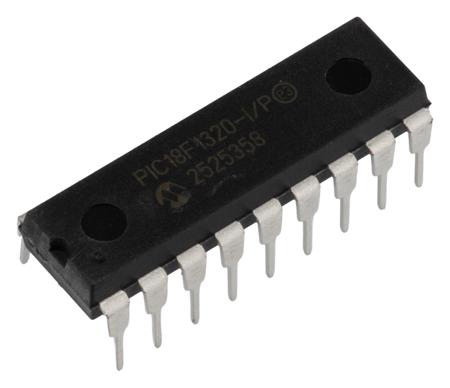 PIC18F1320-I-P Microchip PIC18F1320-I/P, 8bit PIC Microcontroller, 40MHz, 8 kB, 256 B Flash, 18-Pin PDIP
