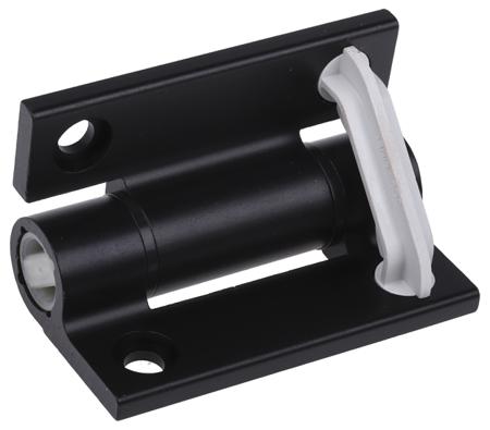 72-1-4261 Pinet Black Anodised Aluminium Hinge with a Spring Loaded pin Screw, 67mm x 55mm x 4.5mm