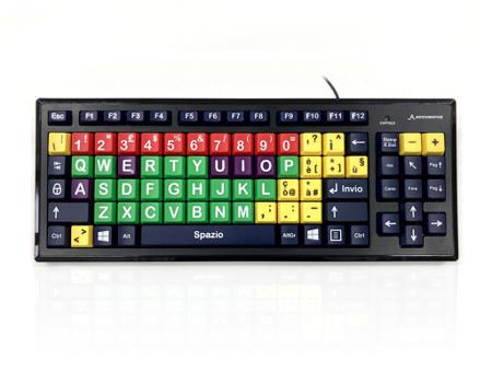 KYB-MON2MIX-UCIT Ceratech  Wired USB Early Learning Keyboard, QWERTY (Italy), Multi Colour