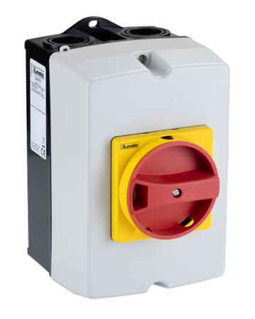 GAZ016 Lovato 3P Pole Isolator Switch - 16A Maximum Current, IP65