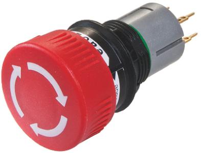 51-253.026 EAO Maintained Emergency Stop Push Button, Panel Mount, SPDT, IP65