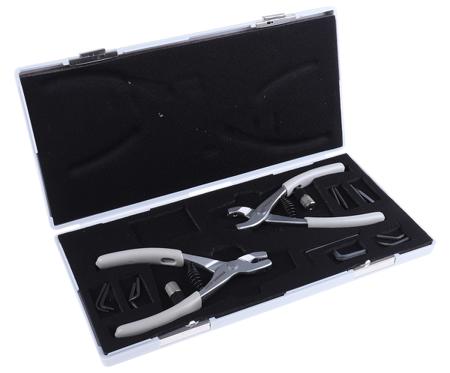 470.MT Facom  14-Piece Circlip Plier Set, Angled, Straight Tip, 250 mm Overall