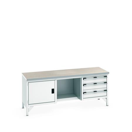 41002072-16V Bott 41002072.16V Sheet Steel Workbench, 840mm x 750mm x 2000mm