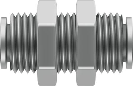 NPQH-H-Q8-E-P10 Festo Pneumatic Bulkhead Tube-to-Tube Adapter Straight Push In 8 mm to Push In 8 mm