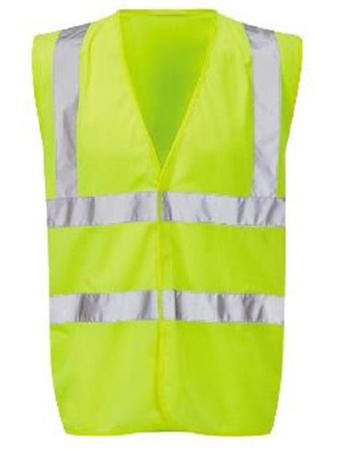 H0212-O Orbit International Valiant Yellow Unisex Hi Vis Jacket, M