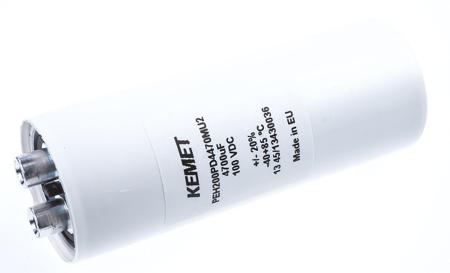 PEH200PD4470MU2 KEMET 4700μF Aluminium Electrolytic Capacitor 100V dc, Screw Terminal -