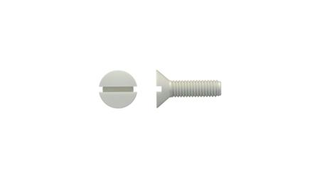 RND-610-00749 RND Slot Countersunk Polyamide Machine Screw DIN 963, M6x20mm