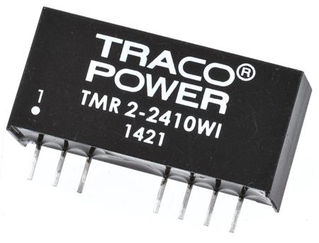 TMR-2-2410WI TRACOPOWER TMR 2WI 2W Isolated DC-DC Converter Through Hole, Vin 9 → 36 V dc, Vout 3.3V dc