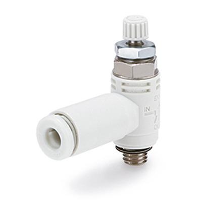ASV410F-01-10S SMC AS410F Series Threaded Pneumatic Silencer & Exhaust Restrictor Function Fitting, R 1/8 Inlet Port, 10mm Tube Inlet