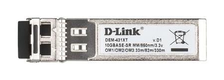 DEM-431XT-10 D-Link LC, RJ45 Multi Mode SFP Transceiver Module, Full Duplex, 1250Mbit/s