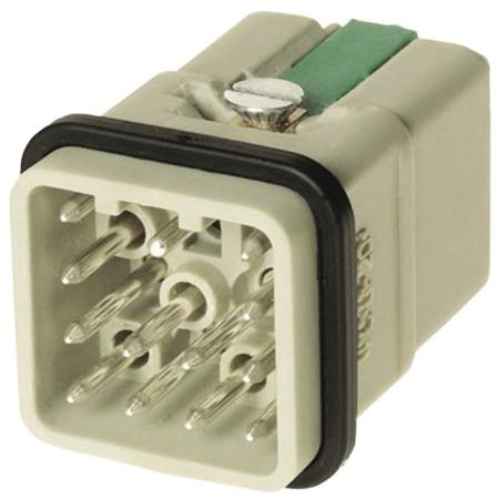 09120123001 HARTING Heavy Duty Power Connector Insert, 10A, Male, HAN Q Series, 12 Contacts