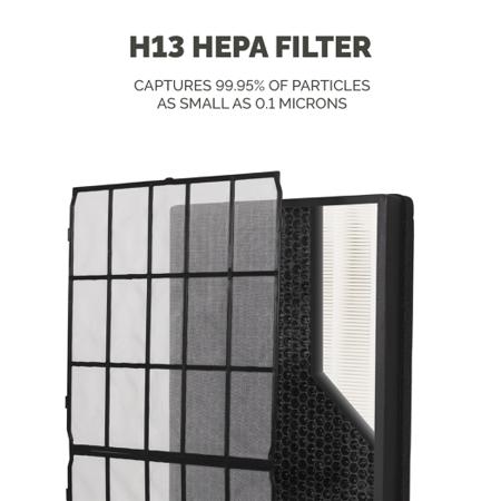 9787902 Fellowes HEPA Air Purifier, 130m², 38.3 dB, 45.9 dB, 55.8 dB, 69.5 dB