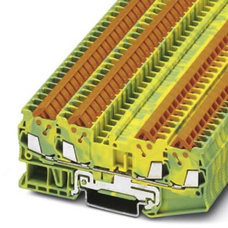 3205093 Phoenix Contact  QTC 1.5-QUATTRO-PE Series Green/Yellow, 0.25 → 1.5mm², Single-Level, Quick Connect
