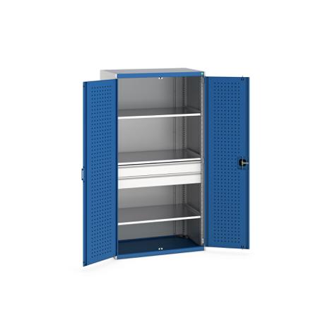 40021169-11V Bott 2 Door, 2 Drawer Sheet Steel Floor Standing Cupboard, 1050 X 650 X 2000mm