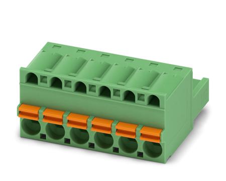 1942196 Phoenix Contact, 5mm Pitch, FKC 2.5 HC/ 6-ST, 6 Way, Pluggable Terminal Block, Plug, Spring Cage Termination,