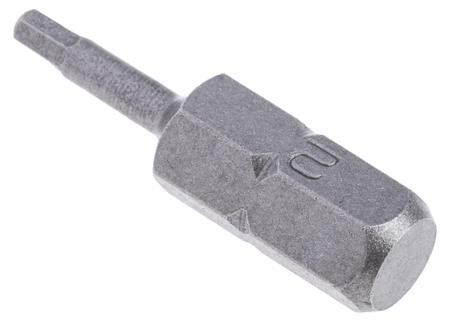 265-8348 Hexagon Bit Set, 2 mm Tip, 1/4in Drive, 25mm Overall