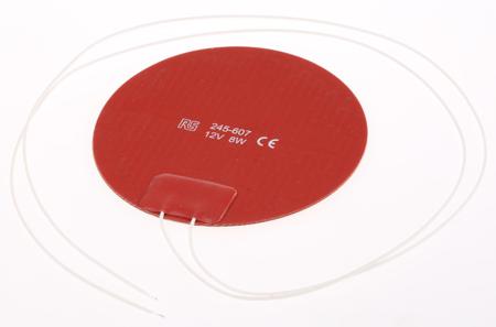 245-607 RS PRO Silicone Heater Mat, 8 W, 12 V dc