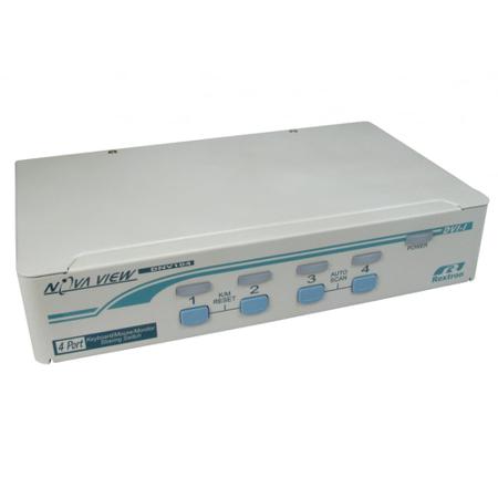 KVM-DV04 Rextron 4 Port Quad Monitor PS/2 DVI-D KVM Switch