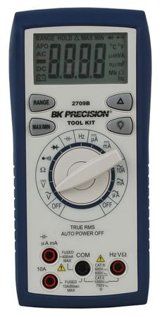 BK2709B BK Precision  Handheld Digital Multimeter, True RMS, 10A ac Max, 10A dc Max, 750V ac Max - UKAS Calibrated