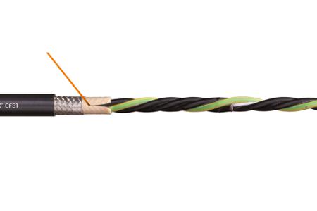 CF31.15.04 (100m) Igus Power 1.5 mm² 4 Core Multicore Mains Power Cable, Black PVC, 100m