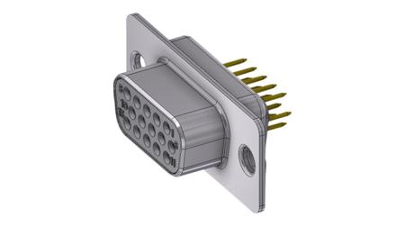 HD-D15SY/2 Deltron Connectors HD 15 Way Free Hanging (In-Line) D-sub Connector Socket, 2.74mm Pitch