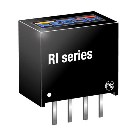 RI-0512S Recom RI 2W Isolated DC-DC Converter Through Hole, Vin 4.5 → 5.5 V dc, Vout 12V dc, I/O isolation 1kV