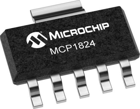 MCP1824T-ADJE-DC Microchip MCP1824T-ADJE/DC, 1 Low Dropout Voltage, Voltage Regulator 300mA, 5 V 5-Pin, SOT-223