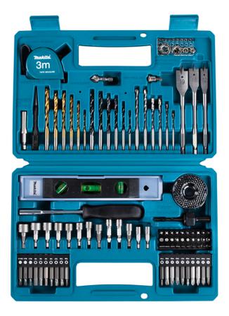 E-10730 Makita 102-Piece Masonry Drill Bit, Metal Drill Bit, Wood Drill Bit Set for Metal, Wood, 54 Max, 3 Min, Metal Bits