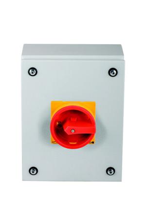 197364-P3-63-SE3-SVB-N Eaton 3 pole + N Pole Surface Mount Isolator Switch - 63A Maximum Current, 30kW Power Rating, IP65