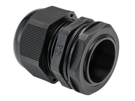 NGM32-BLK HellermannTyton M32 Black Nylon, IP68 Cable Gland With Locknut