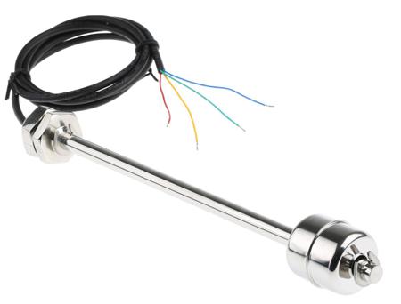 SSF67A25B175 Sensata Cynergy3 SSF67 Series Vertical Stainless Steel Float Switch, Dual Switch Point Float, 1m Cable, Direct Load,