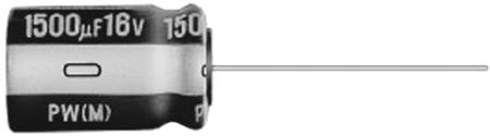 UPW1H391MHD Nichicon 390μF Aluminium Electrolytic Capacitor 50V dc, Radial, Through Hole -