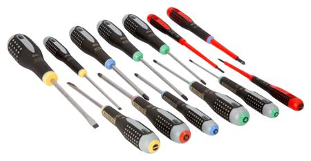 BE-9875 Bahco  Phillips; Pozidriv; Slotted; Torx Screwdriver Set, 13-Piece