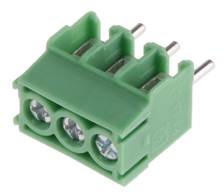 1984620 Phoenix Contact PT 1.5/ 3-3.5-H Series PCB Terminal Block, 3.5mm Pitch, Through Hole Mount, Screw Termination